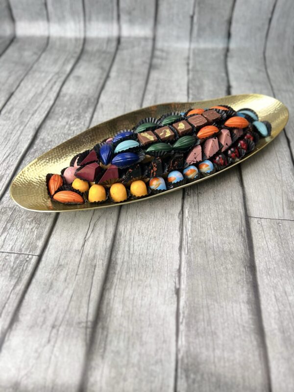 GOLDEN LEAF SHAPE CHOCOLATE  PLATTER - Image 3