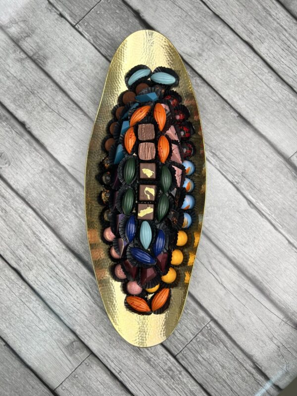 GOLDEN LEAF SHAPE CHOCOLATE  PLATTER - Image 2