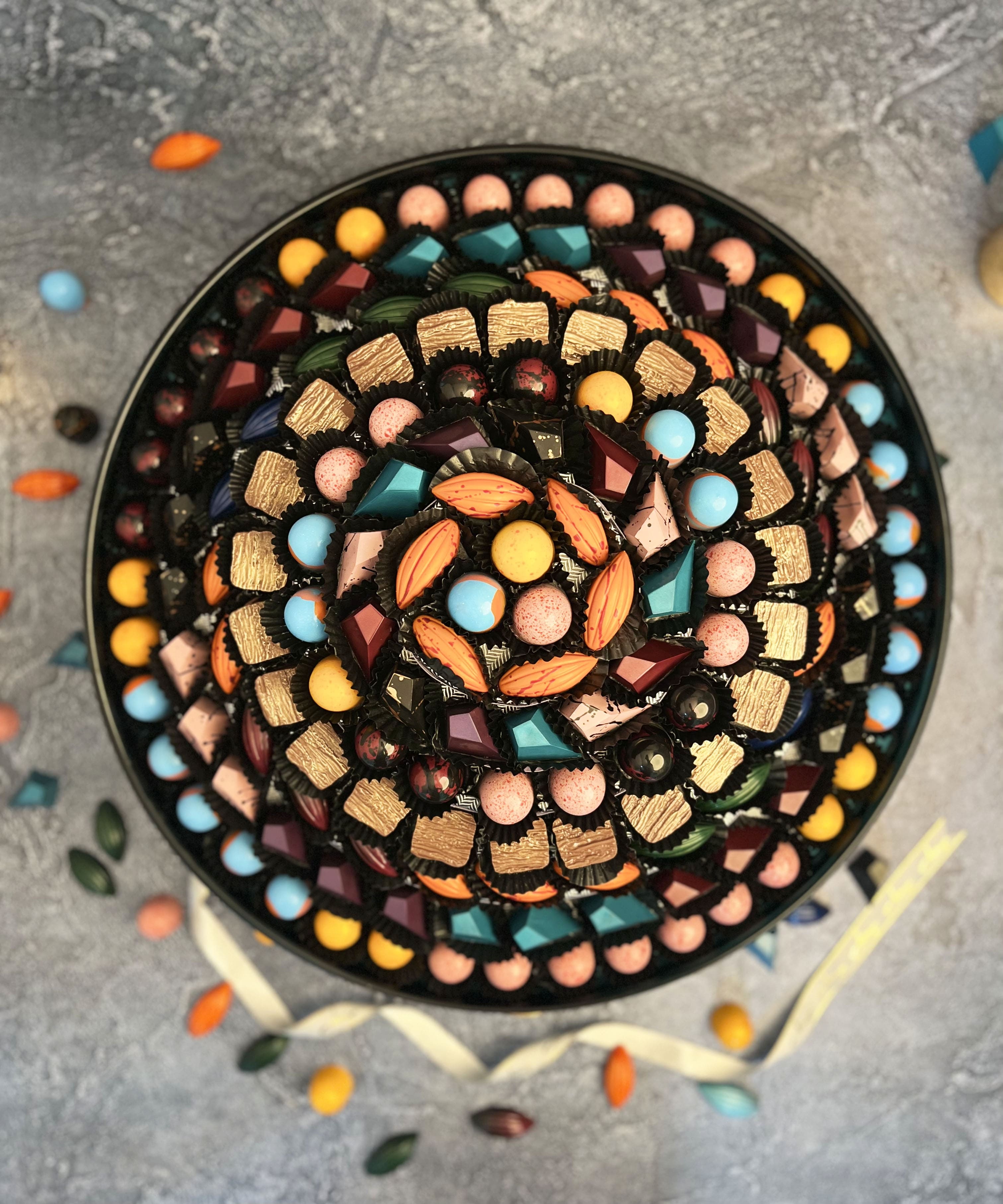 Glass Jumbo Round Tray